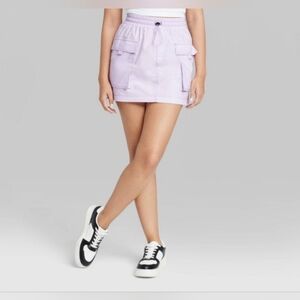 Wild Fable Cargo Mini Skirt Size Large Lavender